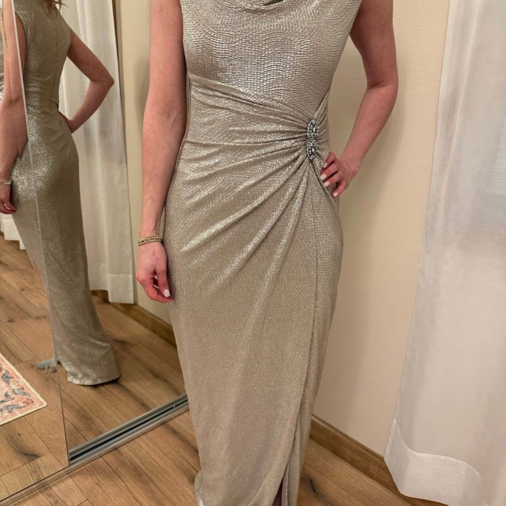 Elegant Gold Evening Gown